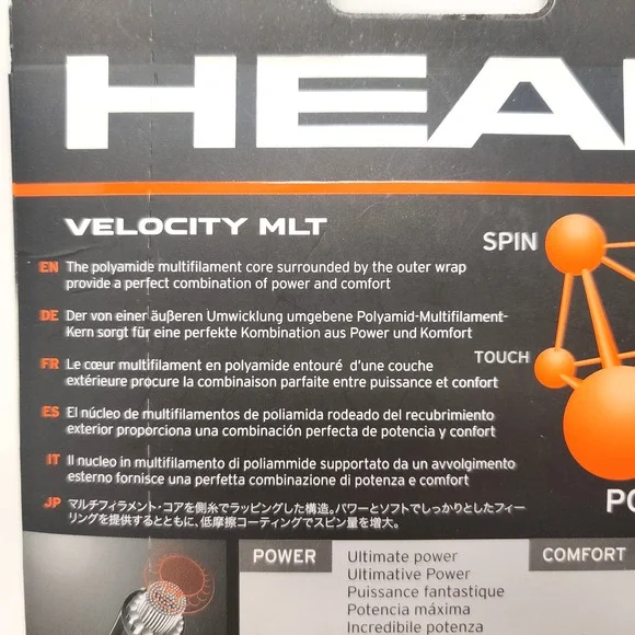 Head Velocity MLT Tennis Racket Strings 1.25mm 17g Natural 40' Set Multifilament - Picture 6 of 9